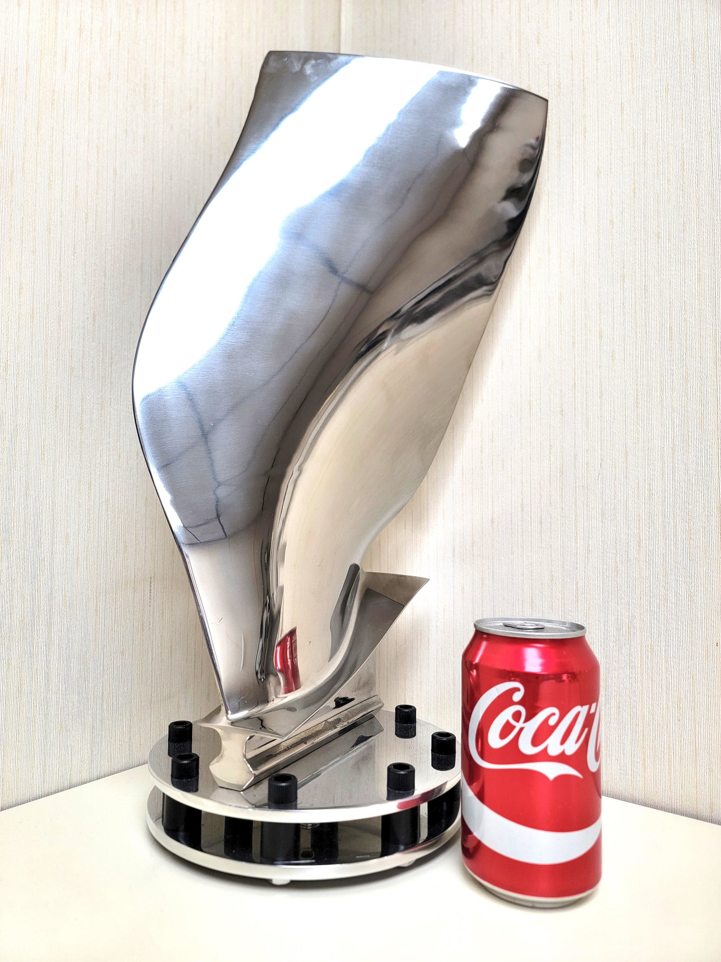 Gulfstream G650 Polished Rolls Royce Jet Engine Blade Statue.