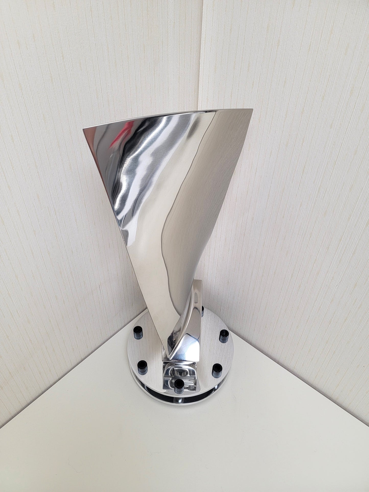 A-10 Warthog Polished Jet Engine Blade Statue.