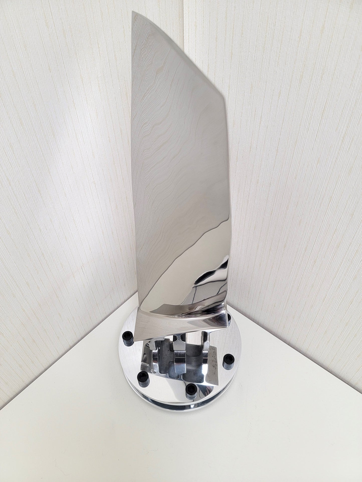 A-10 Warthog Polished Jet Engine Blade Statue.