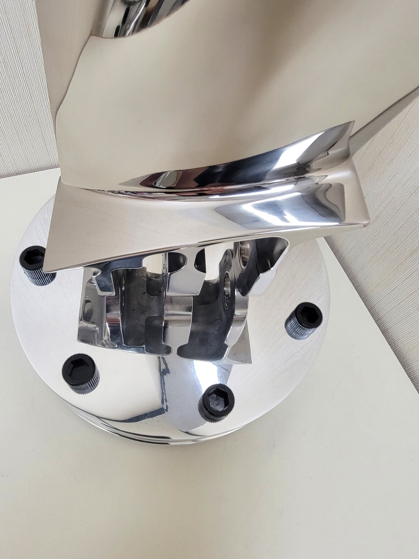 A-10 Warthog Polished Jet Engine Blade Statue.