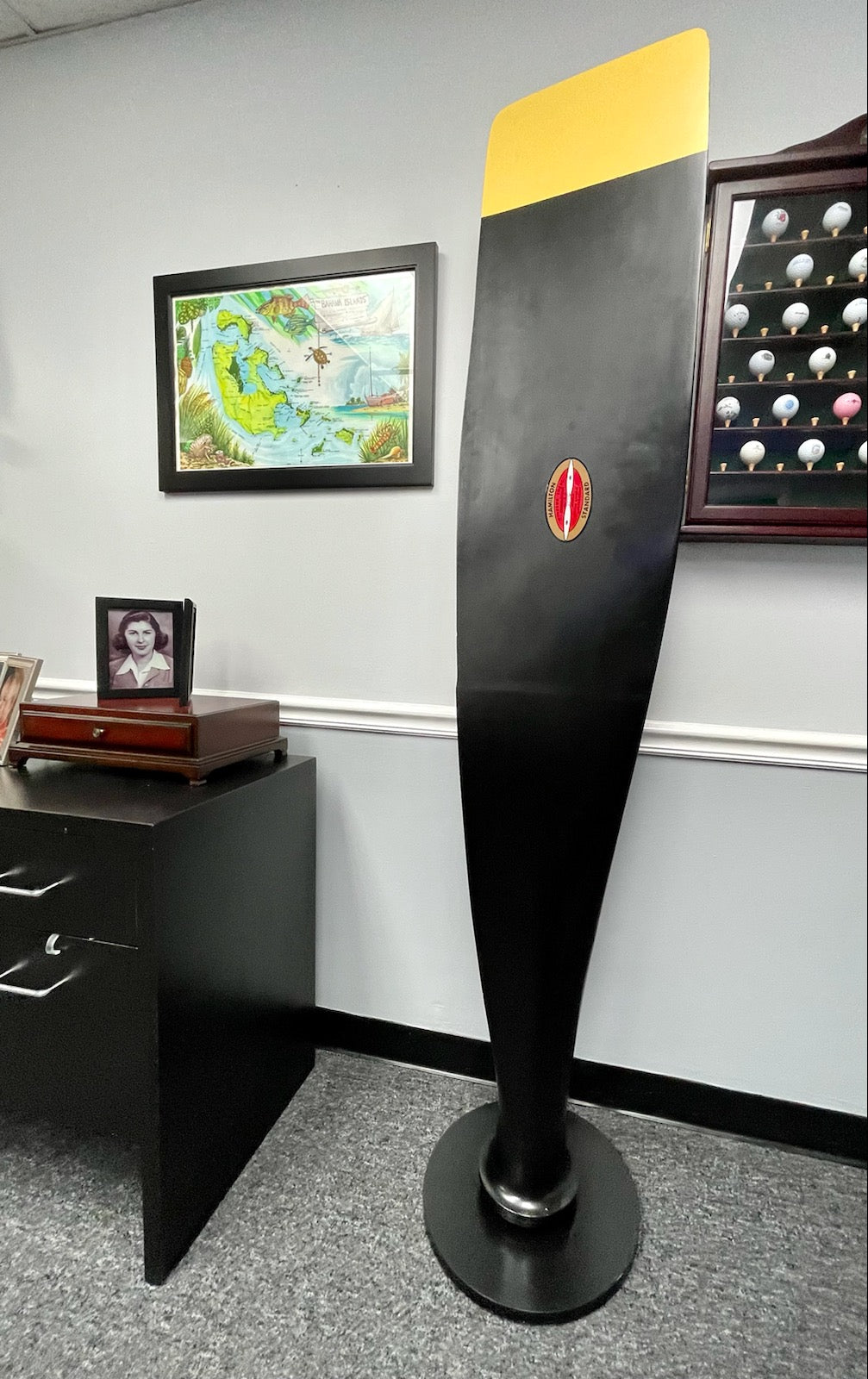 76" tall Mirror Polished DC-6 Propeller Blade.